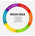 Concept of colorful circular banners with arrows vector image