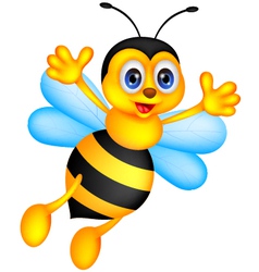 Funny bee cartoon vector image