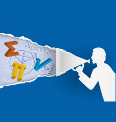 Student of mathematics smart solutions concept Vector Image