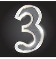 Silver metallic number vector image