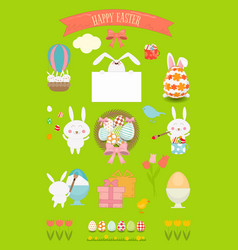 Happy easter greeting card Happy easter greeting card vector image