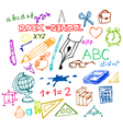 Back to school illustrations vector image