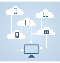 Concept of cloud storage vector image