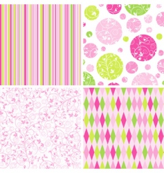 Scrapbook patterns for design vector vector image
