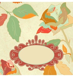 Vintage Rose Card vector image