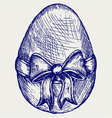 Egg with ribbon vector image