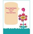 Cute retro flowers template vector image