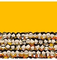 Seamless pattern with people icons for your design vector image