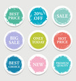 Colorful paper circle sticker label Colorful paper circle sticker label vector image