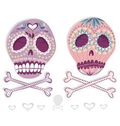 Mexican sugar skull set Mexican sugar skull set vector image