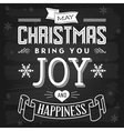 Christmas greetings chalkboard vector image