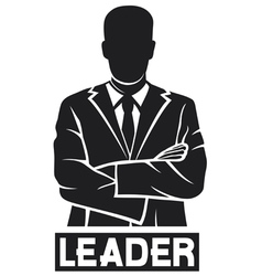 Leader-successful businessman vector image
