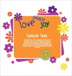 Hippie love illustration vector image