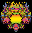 Psychedelic cannabis vector image