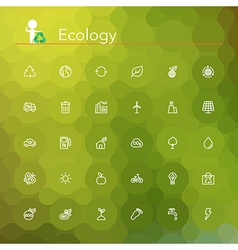 Ecology Line Icons vector image