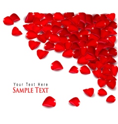 Background of red rose petals vector image