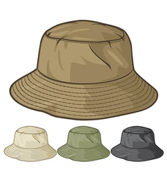Bucket hat collection vector image