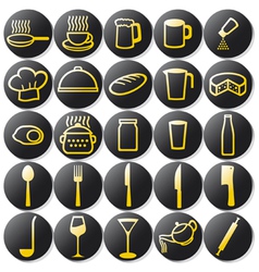 Kitchen buttons set vector image
