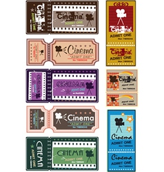 Cinema tickets vector image