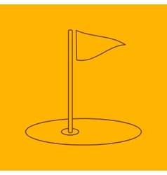 Golf field line icon vector image