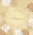 Floral background with roses vector image