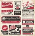 Retro newspaper ads design template vector image