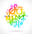 Summer holidays multicolored type design vector image