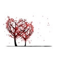 Trees of love for your design vector image