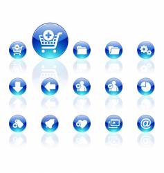 Aqua icons vector image
