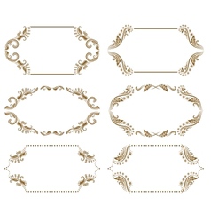 Set of ornate frames vector image