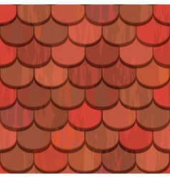 Seamless red clay roof tiles vector image
