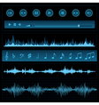 Notes and sound waves vector image