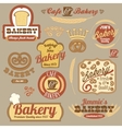 Vintage retro bakery logo badges vector image