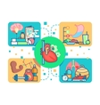 Healthy lifestyle concept vector image