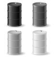 Oil barrels icon set vector image
