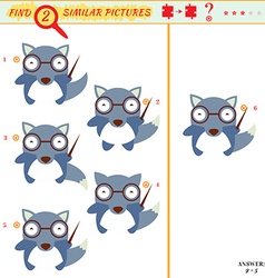 Identical two pictures vector image
