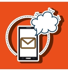 Smartphone email cloud chat Smartphone email cloud chat vector image