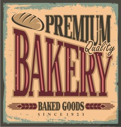 Vintage bakery sign vector image