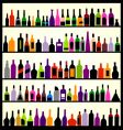 Alcohol bottles on the wall vector image