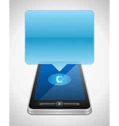 Mobile phone and incoming call icon vector image