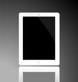White horizontal computer tablet vector image