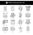 Mobile Application Line Icon Set Mobile Application Line Icon Set vector image