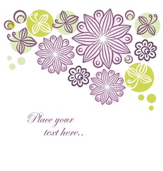 Floral retro banner Floral retro banner vector image