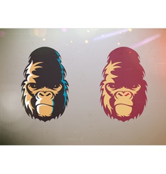 Stylized gorilla smirk face vector image