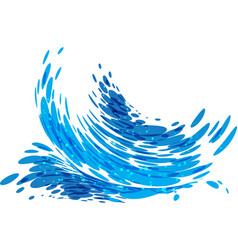 Splash water on white vector image