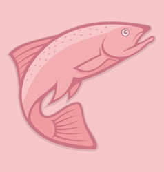 Jumping salmon vector image