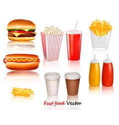 Fast food products vector image