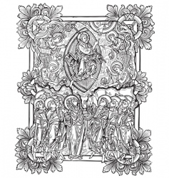 Antique engraving vector image