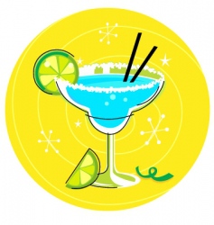 Margarita retro cocktail vector image