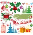 Christmas design elements vector image